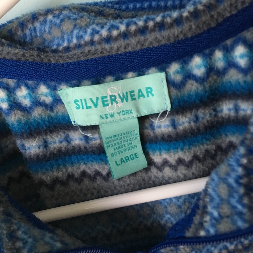 Silverware’s Blue Patterned Zip-Up - Picture 4 of 4